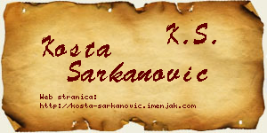 Kosta Šarkanović vizit kartica